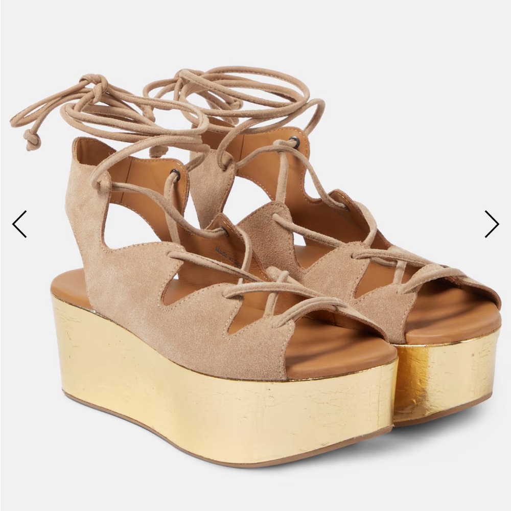 See by Chloe Liana 70 suede lace up sandals with dustbag